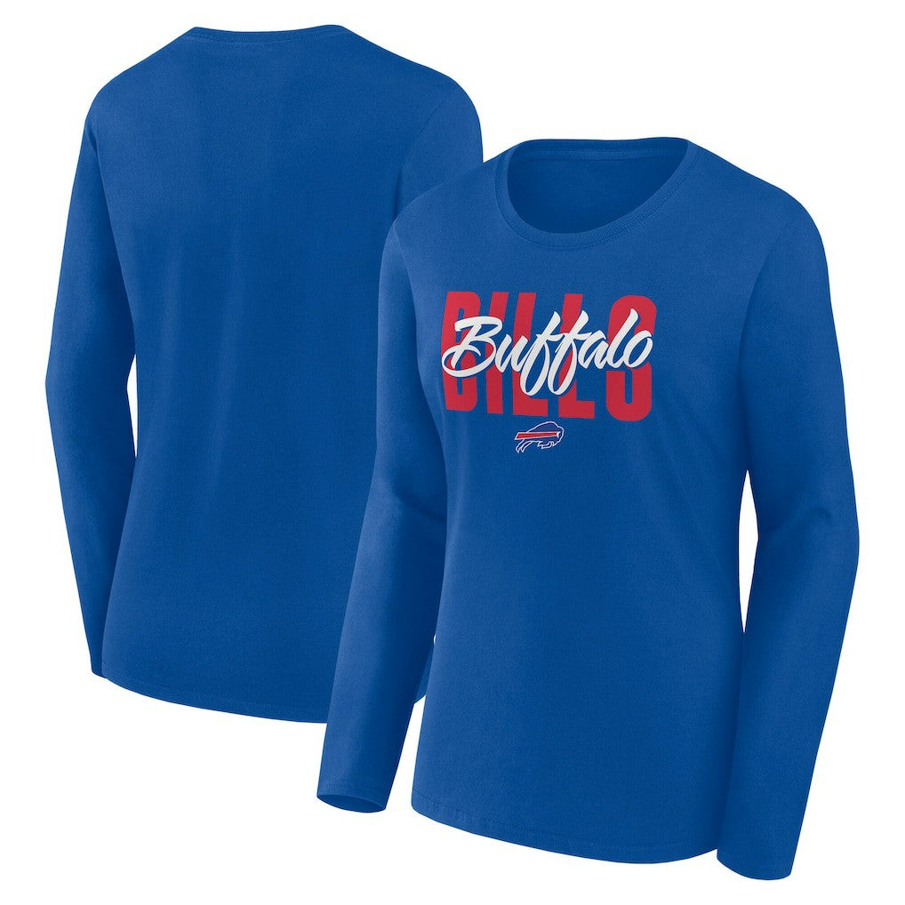 NFL Buffalo Bills Logo Athletic Women's Grip Long Sleeve T-Shirt