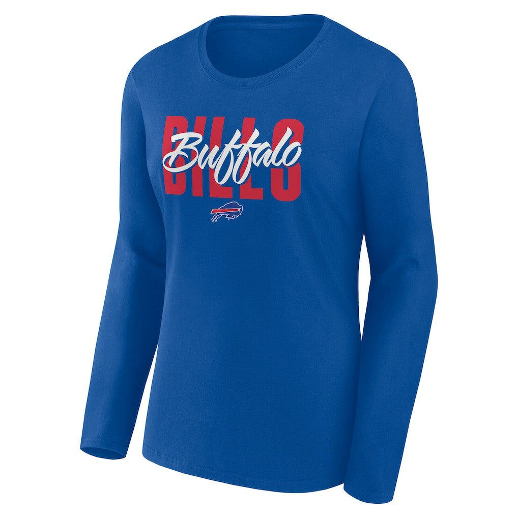 NFL Buffalo Bills Logo Athletic Women's Grip Long Sleeve T-Shirt