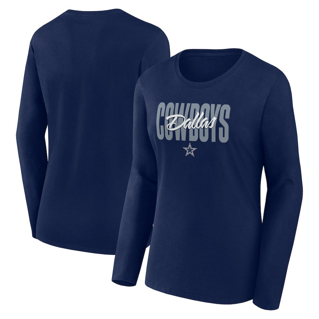 NFL Dallas Cowboys Logo Athletic Women's Grip Long Sleeve T-Shirt