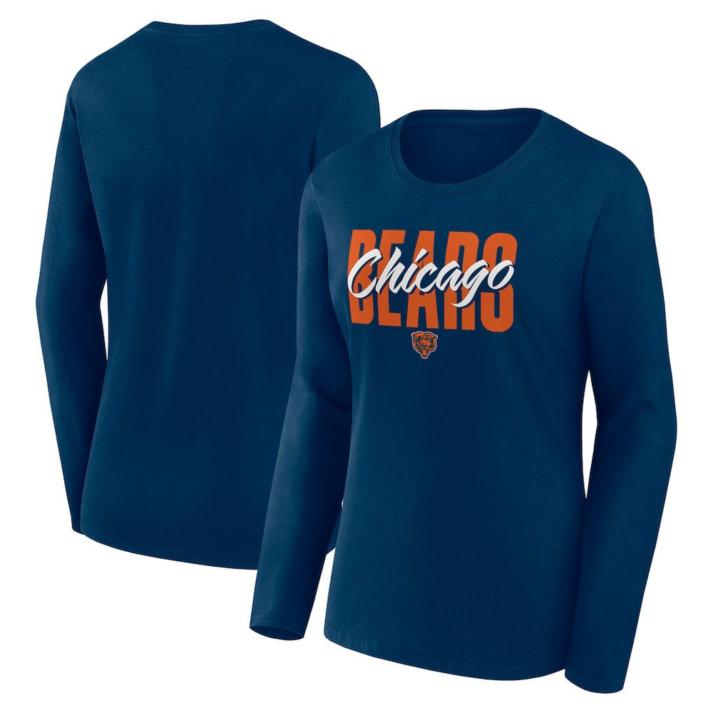 NFL Chicago Bears Logo Athletic Women's Grip Long Sleeve T-Shirt