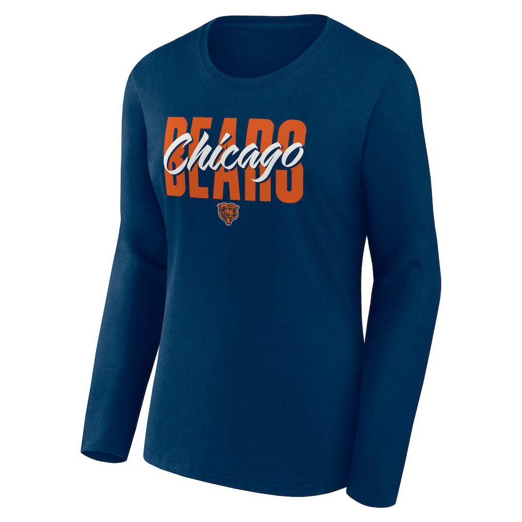 NFL Chicago Bears Logo Athletic Women's Grip Long Sleeve T-Shirt