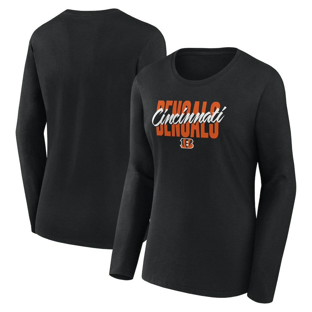 NFL Cincinnati Bengals Logo Athletic Women's Grip Long Sleeve T-Shirt