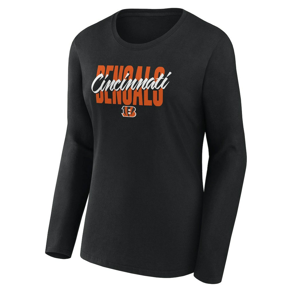 NFL Cincinnati Bengals Logo Athletic Women's Grip Long Sleeve T-Shirt