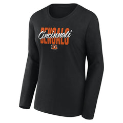 NFL Cincinnati Bengals Logo Athletic Women's Grip Long Sleeve T-Shirt