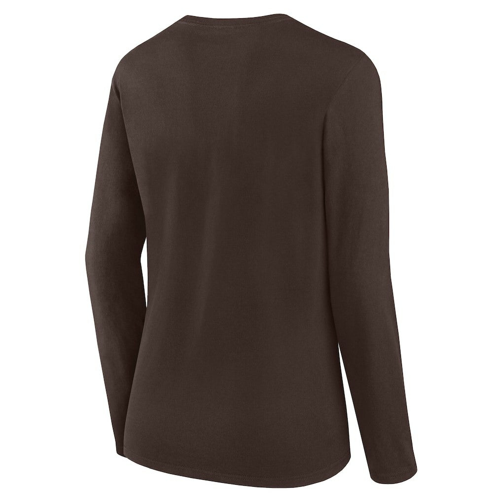 NFL Cleveland Browns Logo Athletic Women's Grip Long Sleeve T-Shirt