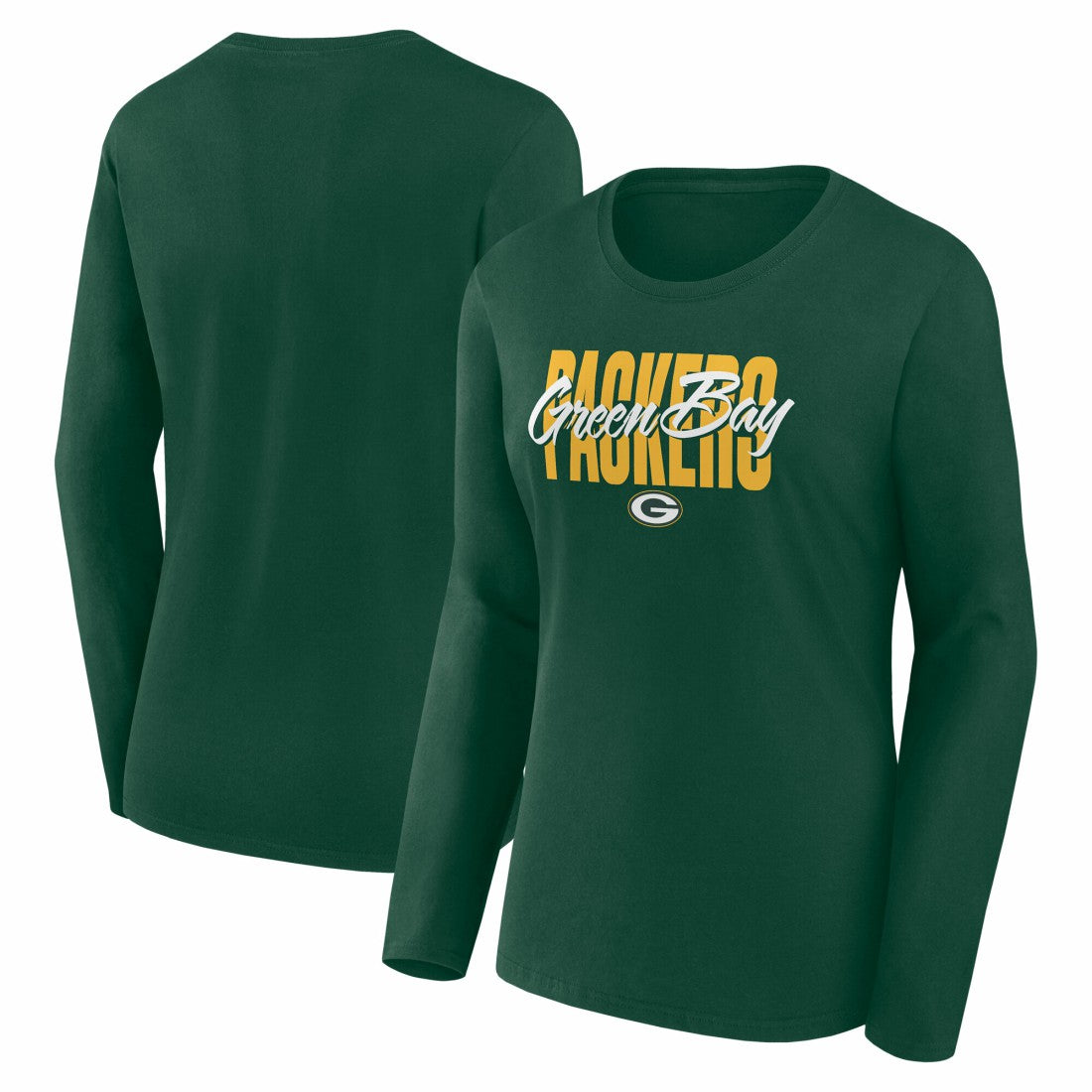 NFL Green Bay Packers Logo Athletic Women's Grip Long Sleeve T-Shirt