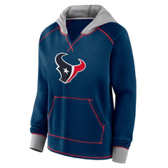 NFL Houston Texans Logo Athletic Women's Boom Fleece Pullover V-Neck Hoodie