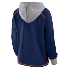 NFL New England Patriots Logo Athletic Women's Boom Fleece Pullover V-Neck Hoodie