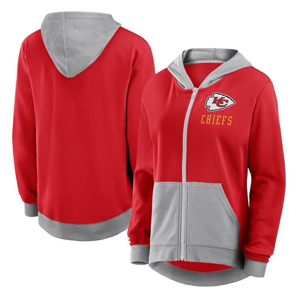 NFL Kansas City Chiefs Logo Athletic Women's Hit It French Terry Full-Zip Hoodie