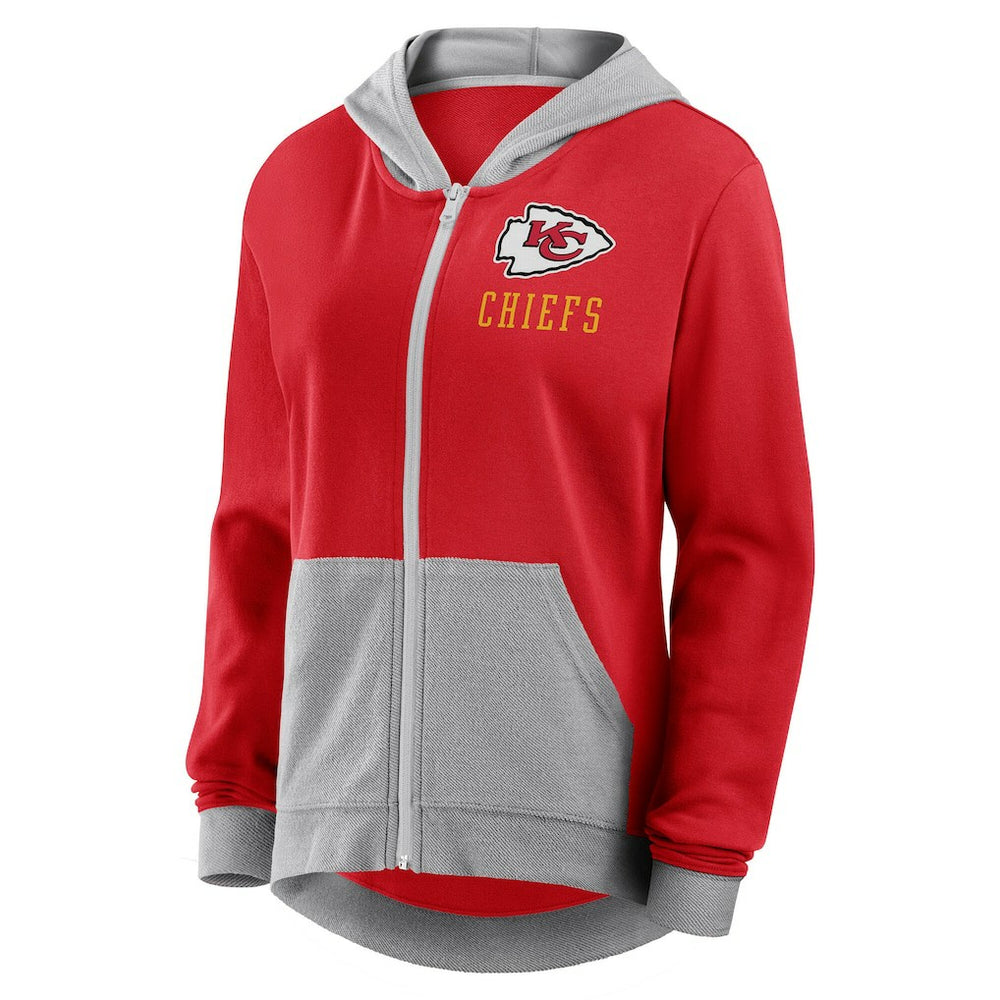 NFL Kansas City Chiefs Logo Athletic Women's Hit It French Terry Full-Zip Hoodie