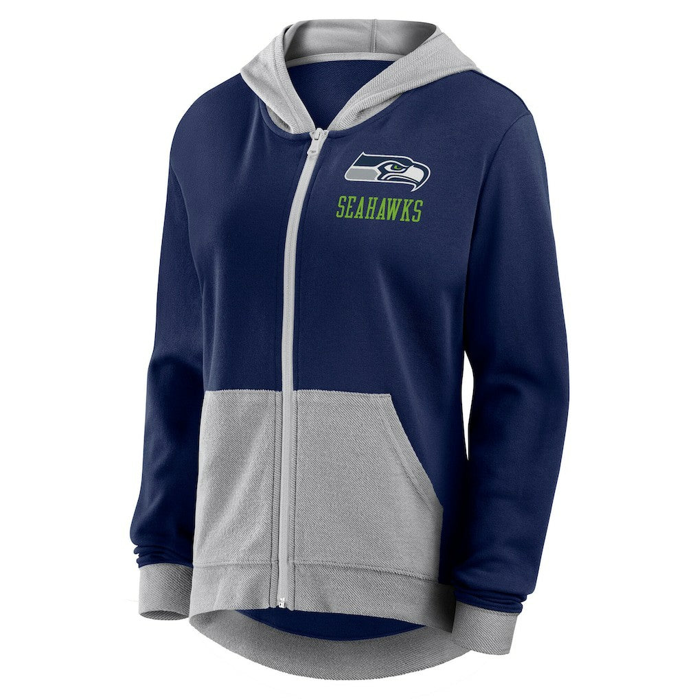 NFL Seattle Seahawks Logo Athletic Women's Hit It French Terry Full-Zip Hoodie