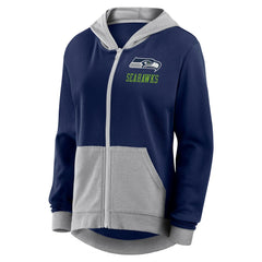 NFL Seattle Seahawks Logo Athletic Women's Hit It French Terry Full-Zip Hoodie