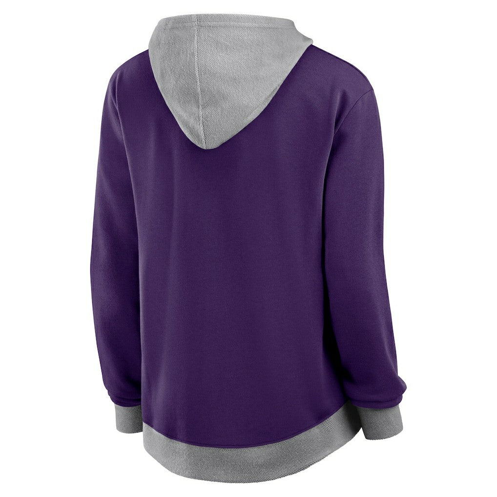 NFL Baltimore Ravens Logo Athletic Women's Hit It French Terry Full-Zip Hoodie