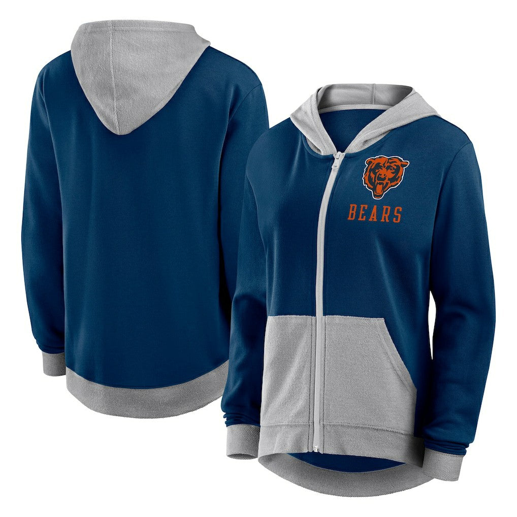 NFL Chicago Bears Logo Athletic Women's Hit It French Terry Full-Zip Hoodie