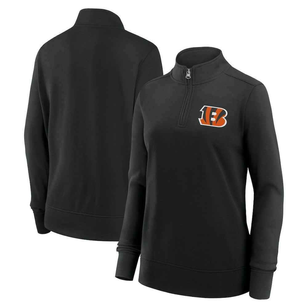 NFL Cincinnati Bengals Logo Athletic Women's Velocity Quarter-Zip Jacket