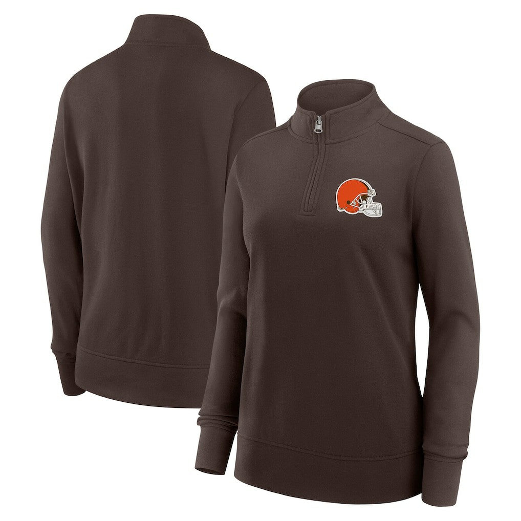 NFL Cleveland Browns Logo Athletic Women's Velocity Quarter-Zip Jacket