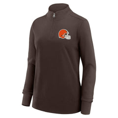 NFL Cleveland Browns Logo Athletic Women's Velocity Quarter-Zip Jacket