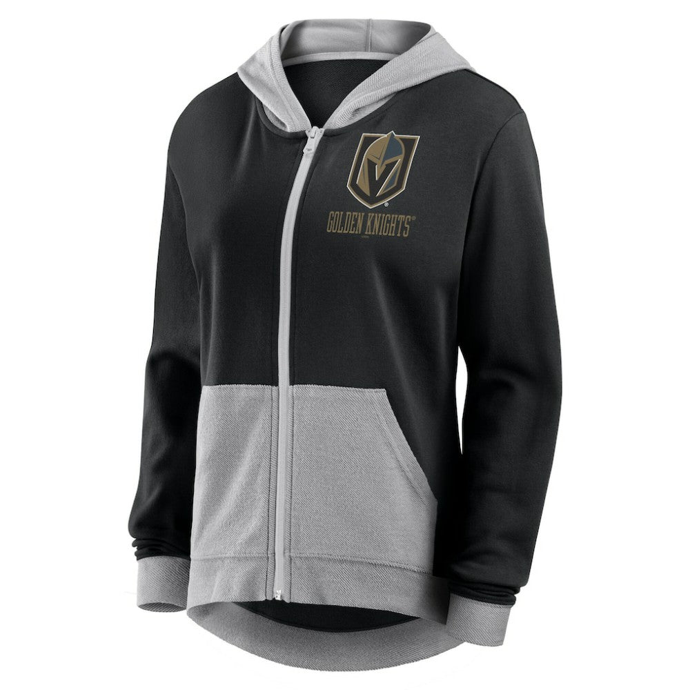 Vegas Golden Knights Logo Athletic Women's Hit It French Terry Full-Zip Hoodie