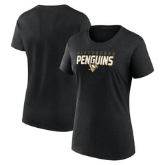 Pittsburgh Penguins Logo Athletic Women's Launch Scoop Neck T-Shirt