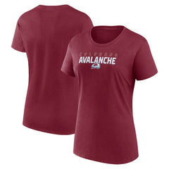 Colorado Avalanche Logo Athletic Women's Launch Scoop Neck T-Shirt