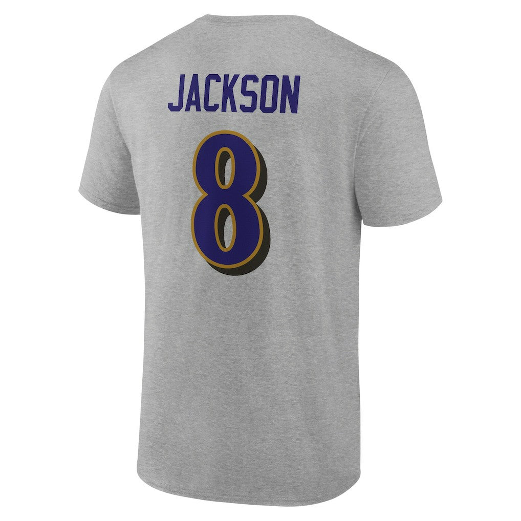 NFL Baltimore Ravens Lamar Jackson  Icon Player Name & Number T-Shirt