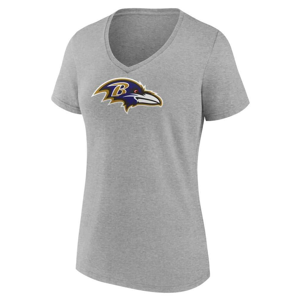 NFL Baltimore Ravens Lamar Jackson  Women's Icon Player Name & Number V-Neck T-Shirt