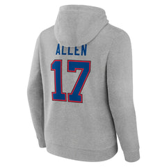 NFL Buffalo Bills Josh Allen  Icon Player Name & Number Pullover Hoodie