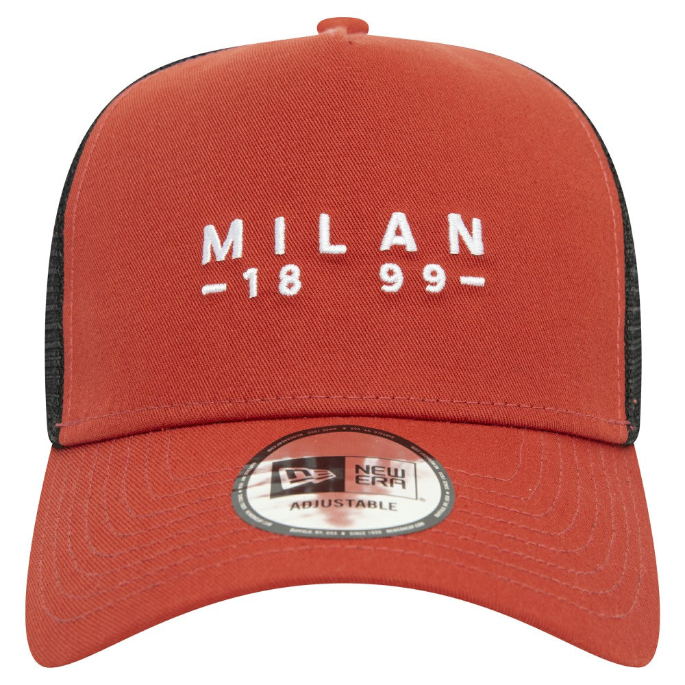 AC Milan New Era 9FORTY A-Frame Trucker Adjustable Hat / Soccer Discount