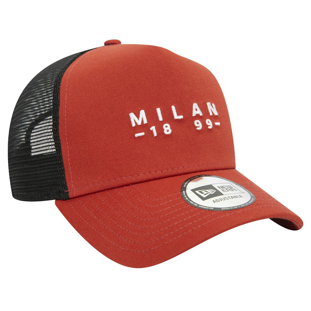 AC Milan New Era 9FORTY A-Frame Trucker Adjustable Hat / Soccer Discount
