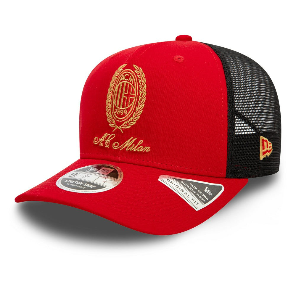 AC Milan New Era Heritage Gold Original Fit 9FIFTY Stretch-Snap Hat / Soccer Online