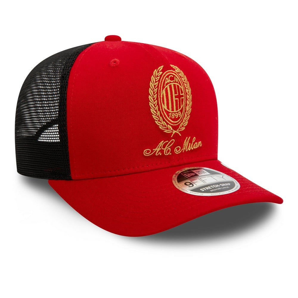 AC Milan New Era Heritage Gold Original Fit 9FIFTY Stretch-Snap Hat / Soccer Online