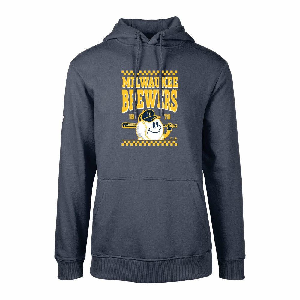 Milwaukee Brewers Levelwear  Podium Inaugural Pullover Hoodie - Navy