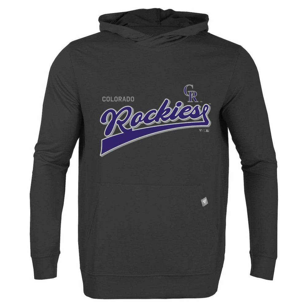 Colorado Rockies Levelwear  Relay 2.0 Retro Pullover Hoodie - Black