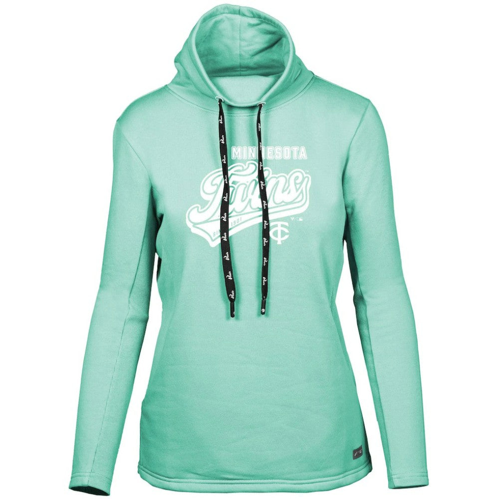 Minnesota Twins Levelwear Women's  Loop Sweep Pullover Sweatshirt - Mint