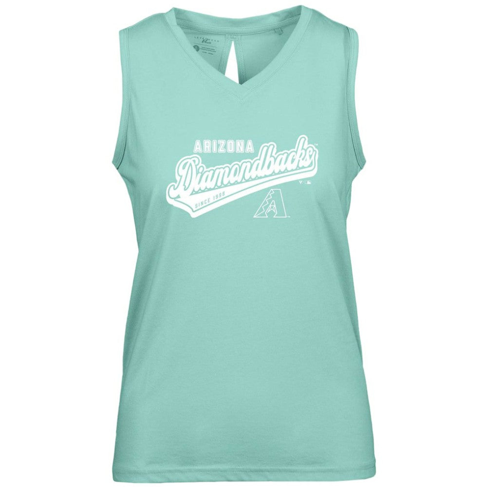 Arizona Diamondbacks Levelwear Women's  Paisley Sweep V-Neck Tank Top - Mint