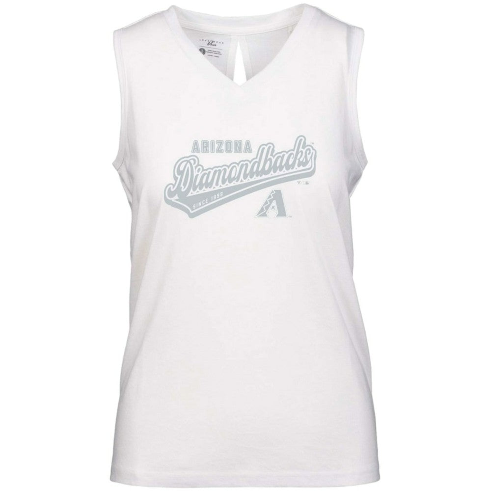 Arizona Diamondbacks Levelwear Women's  Paisley Sweep V-Neck Tank Top - White