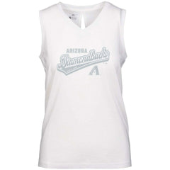 Arizona Diamondbacks Levelwear Women's  Paisley Sweep V-Neck Tank Top - White
