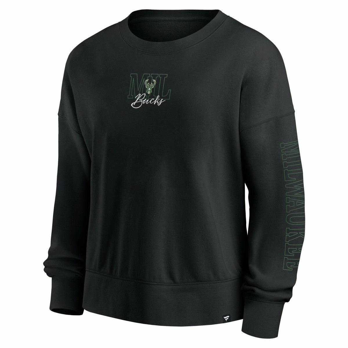 Milwaukee Bucks Women's Oversized Game Day Pullover Sweatshirt - Black | Fanatics outlet