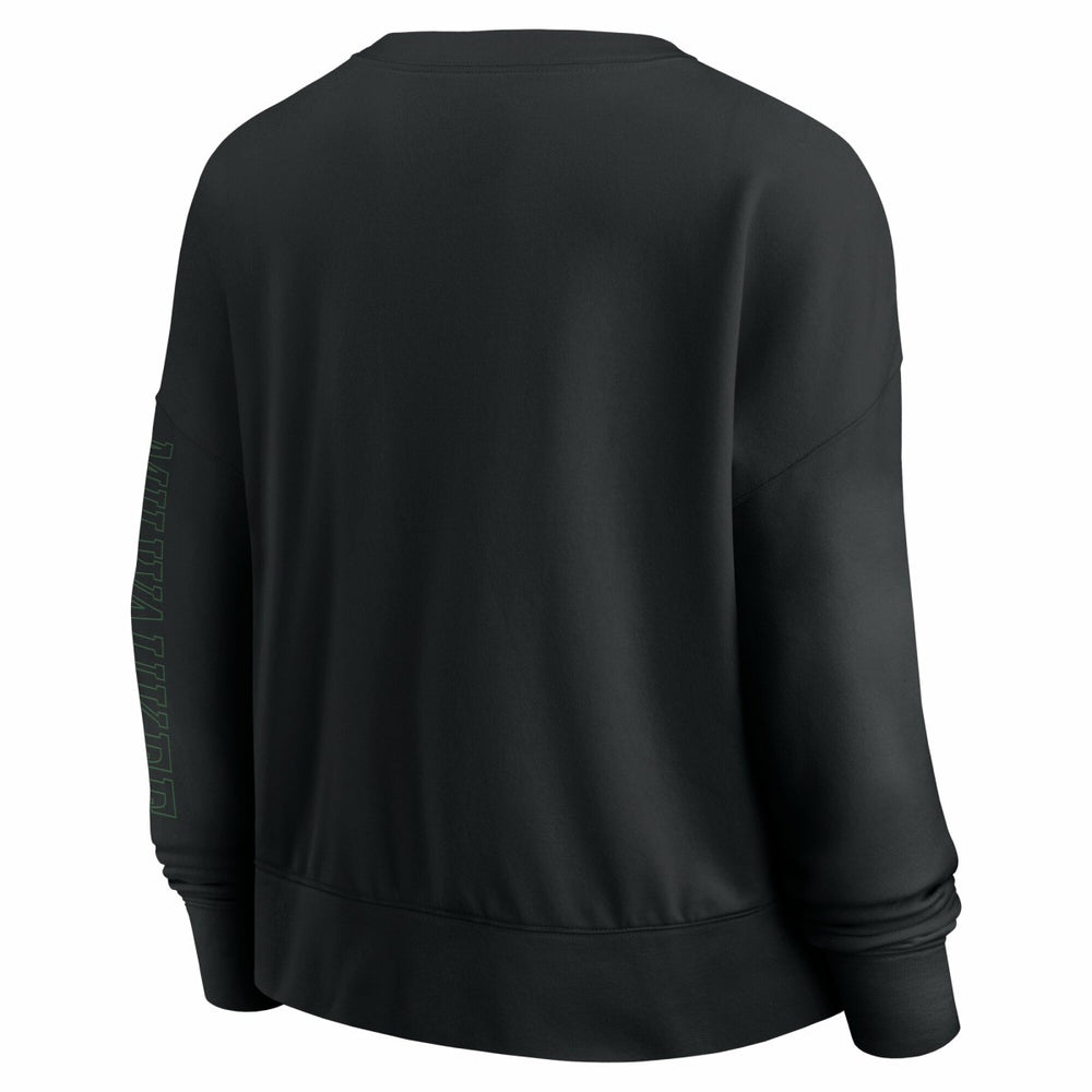 Milwaukee Bucks Women's Oversized Game Day Pullover Sweatshirt - Black | Fanatics outlet