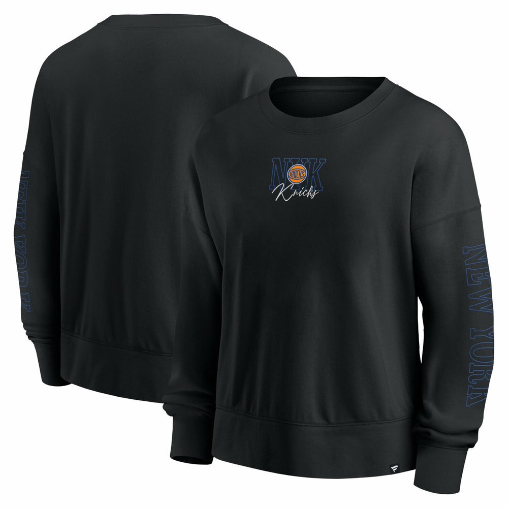 New York Knicks Women's Oversized Game Day Pullover Sweatshirt - Black | Fanatics cheap