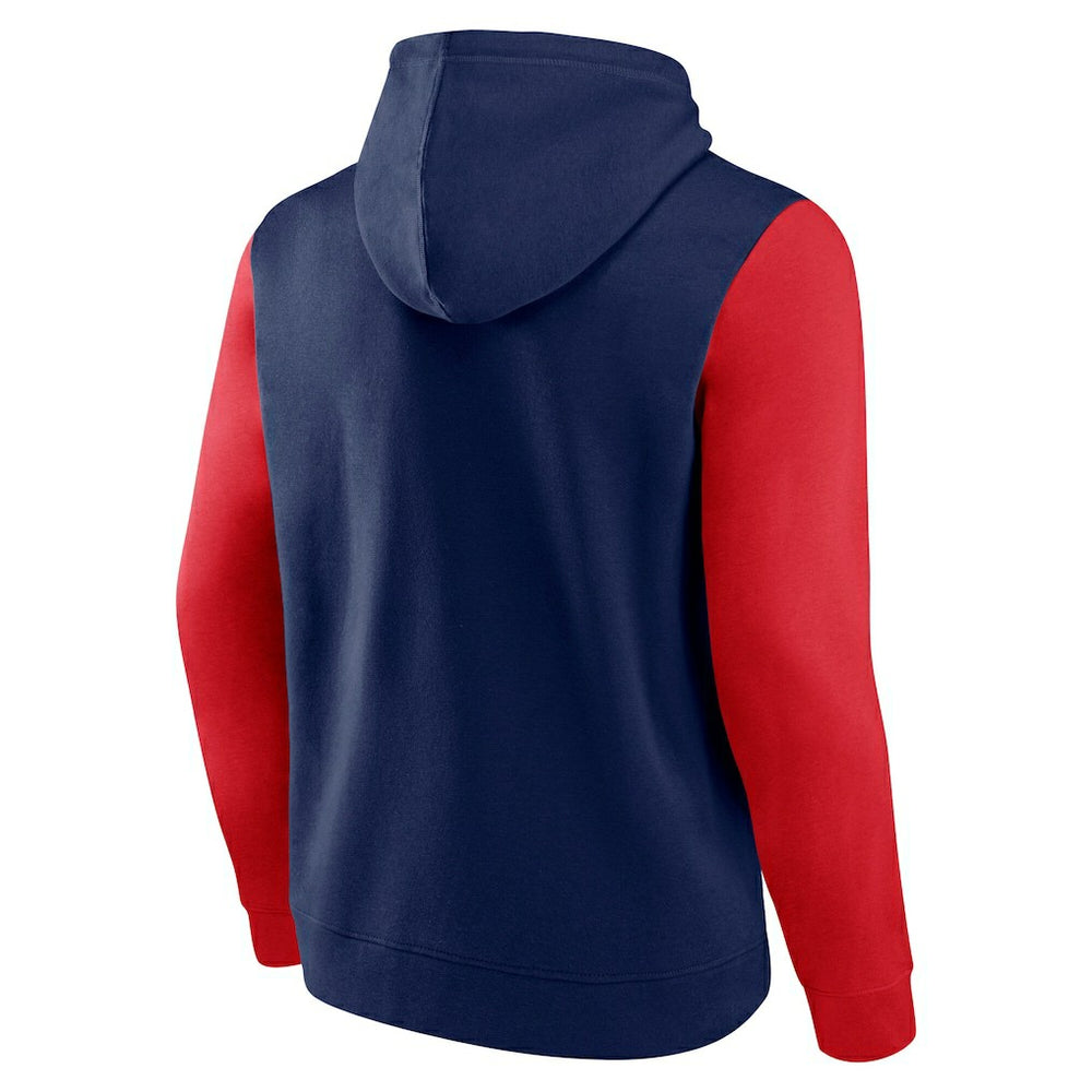 New Orleans Pelicans Logo Athletic Outline Colorblock Pullover Hoodie - Navy sale