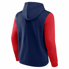 Washington Wizards Logo Athletic Outline Colorblock Pullover Hoodie - Navy discount