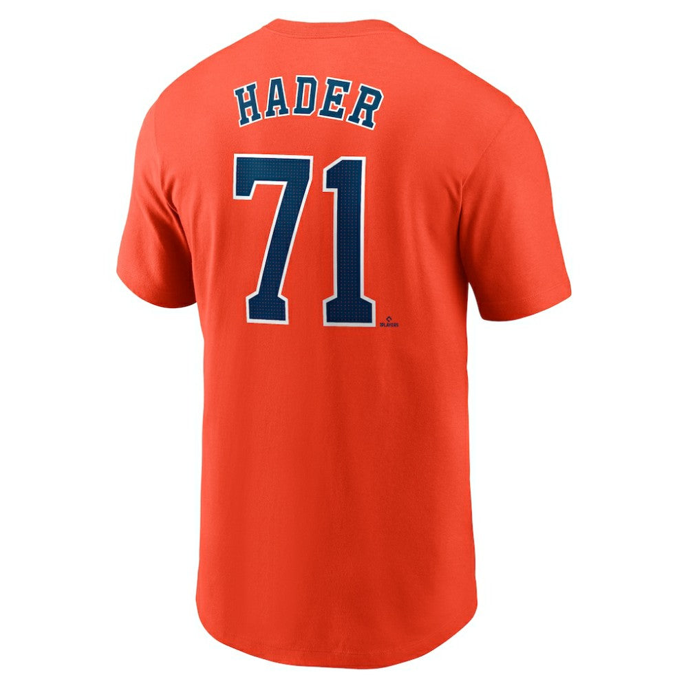 Josh Hader Houston Astros Fuse Name & Number T-Shirt - Orange | Nike