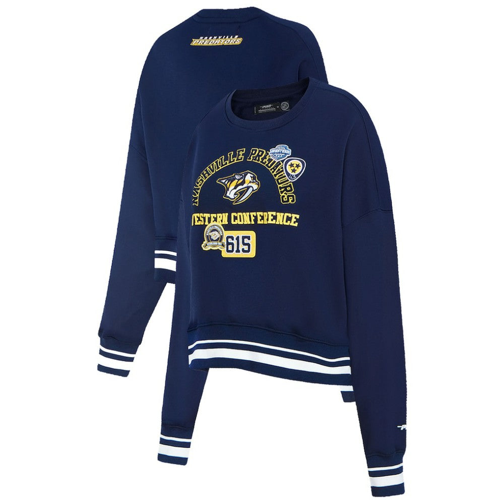 Nashville Predators Pro Standard Women's Area Code Cropped Pullover Sweatshirt