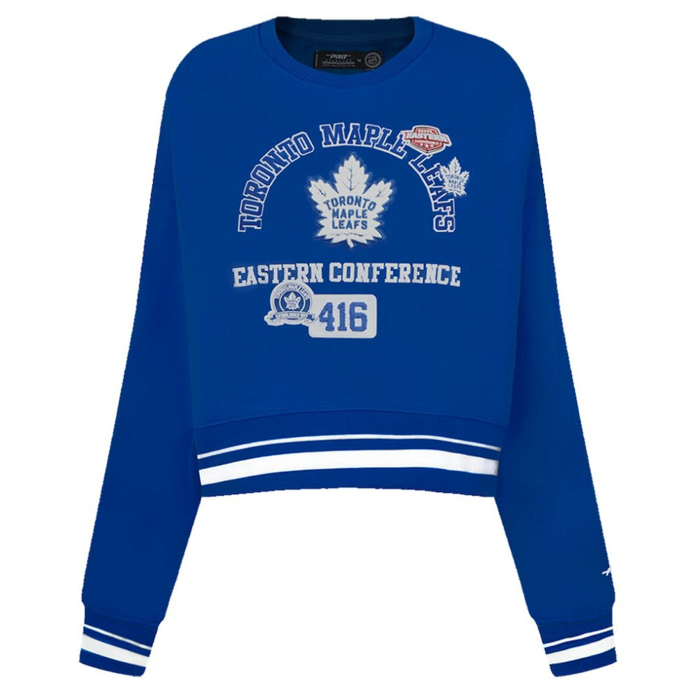 Toronto Maple Leafs Pro Standard Women's Area Code Cropped Pullover Sweatshirt