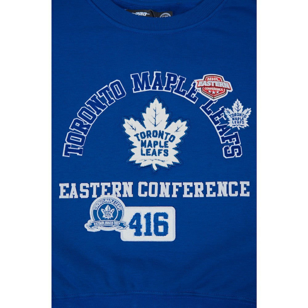 Toronto Maple Leafs Pro Standard Women's Area Code Cropped Pullover Sweatshirt