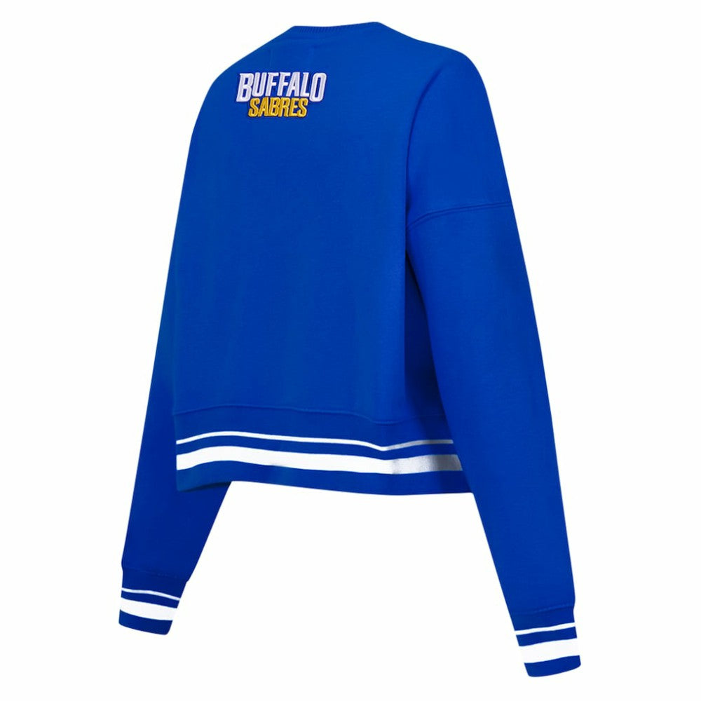 Buffalo Sabres Pro Standard Women's Area Code Cropped Pullover Sweatshirt