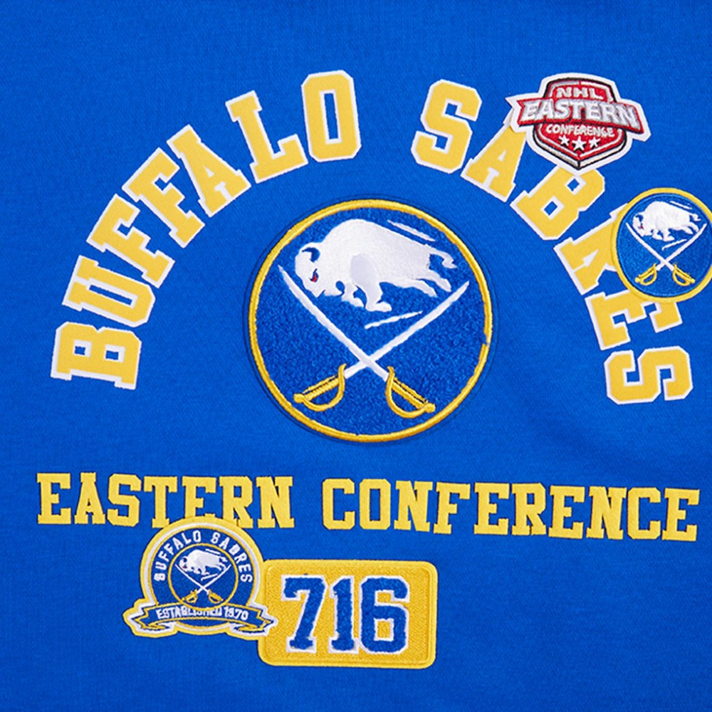 Buffalo Sabres Pro Standard Women's Area Code Cropped Pullover Sweatshirt