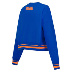 New York Islanders Pro Standard Women's Area Code Cropped Pullover Sweatshirt