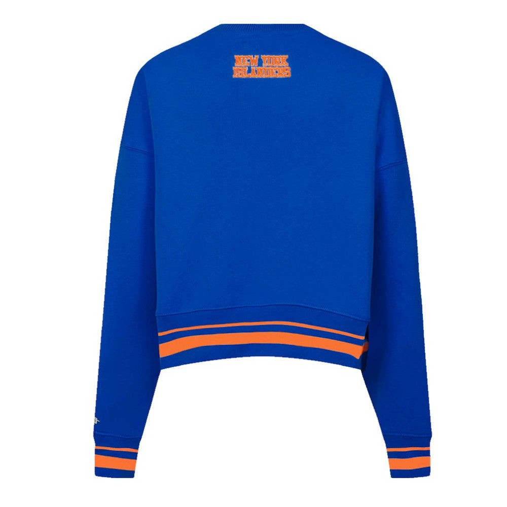 New York Islanders Pro Standard Women's Area Code Cropped Pullover Sweatshirt